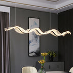 Modern Linear LED Pendant Chandelier 30-90W Ironware Acrylic 4-Mode Dimmable AC 90-265V