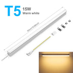 T5 T8 LED Tube 15W 25W 50cm SMD2835 CRI 80+ Warm Neutral Cool White 85-265V