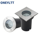 IP67 LED In-Ground Buried Light GU10 AC 85-265V MR16 DC 12V Square Round Stainless Steel