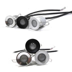 IP65 RGB Mini LED Recessed Spotlight 3W DC 12V 27mm Cutout 30 Degree Brushed Stainless Aluminum PWM Dimmable Stair Ceiling RV
