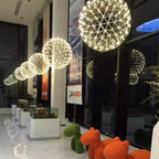 Modern Spark Ball LED Chandelier Stainless Steel Brushed 200cm Cable AC 110-240V 15-70m²