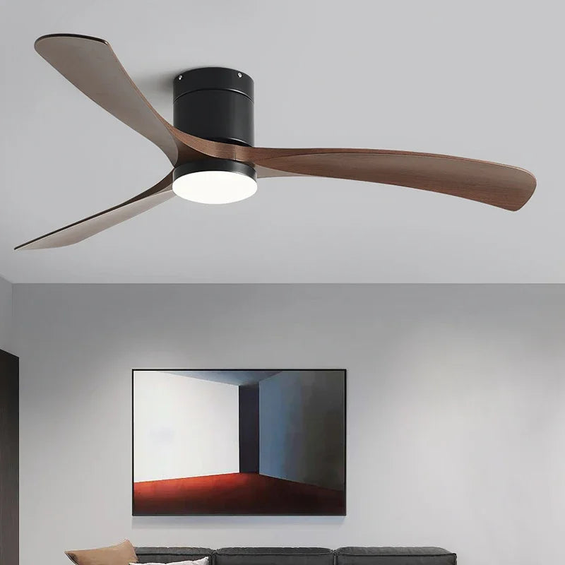 DC Motor Ceiling Fan with Light 38 46 56 Inch 3 Blade Remote Control AC 110-220V