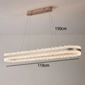 Modern Linear LED Strip Pendant Chandelier 90cm 110cm Ironware Acrylic Dimmable AC 90-240V