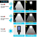 BALDR COB Solar LED Wall Light 1500lm 270° PIR 3-Mode Remote IP65 2200mAh 227x84mm