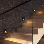 3W IP65 Recessed LED Stair Step Wall Lamp 85mm AC 100-240V White Black Gray Warm Cool White