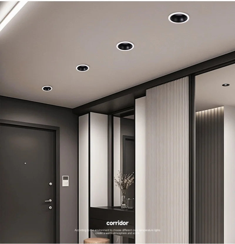 Dimmable LED Recessed Downlight 9W 12W 15W 18W 21W 120° 110lm/W AC 85-265V 3-Color