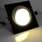 5-Pack Adjustable GU10 MR16 Spotlight Mounting Frame 80-85mm Cutout Black White Silver 5W LED