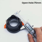 GU10 MR16 Recessed Downlight Mounting Frame Aluminum White Black Single Ring 75mm Cutout