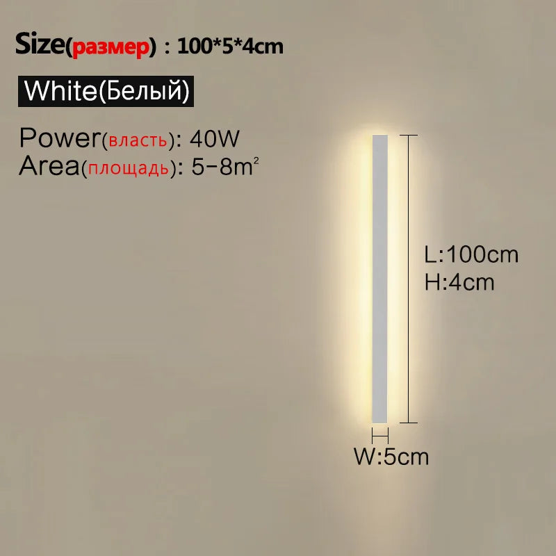 Modern Nordic LED Outdoor Wall Lamp IP65 Metal Acrylic Black Dimmable Remote AC 110-240V