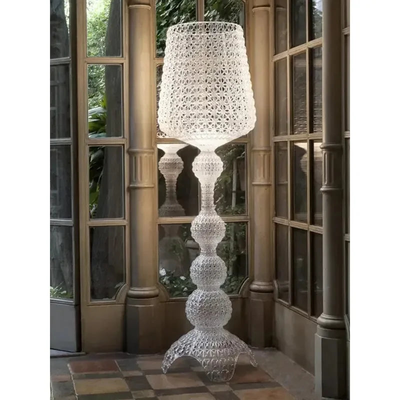 Italian Designer Hollowed Acrylic Floor Lamp E27 500x1650mm AC 110-240V White Black Blue
