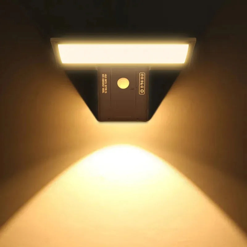 Solar LED Security Flood Light 90 SMD2835 LEDs PIR Motion Sensor IP65 Waterproof 4 Modes 2600mAh ABS Porch Yard Garden Wall Light