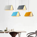 Modern Book Style LED Pendant Light E26 Single Head Iron PC Cord Pendant AC 110-240V Dining Room Kitchen Island Bedroom 5 Colors