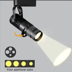 Dimmable Zoomable COB LED Surface Mount Spotlight 5W 7W 10W 12W 15W 18W 20W Frosted Aluminum 15 to 20 Degree AC 85-265V Black