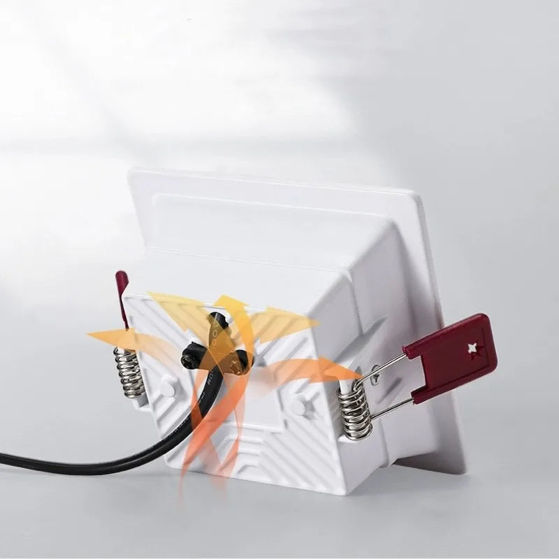 Dimmable LED Panel Downlight 9W 15W 18W 24W 30W Epistar Magnesium Alloy Black White 110-240V