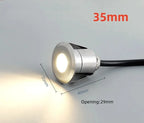 Mini IP68 LED Underwater Spotlight Stainless Steel DC 12-24V RGB 7-Color Auto Pool Garden