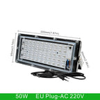 50W 100W UV LED Flood Light 395-400nm IP65 AC 110-220V US EU Plug Party Stage Blacklight