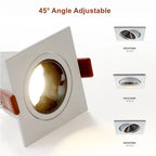 Dimmable Anti-Glare Adjustable Beam COB LED Recessed Downlight 7W 12W CRI 90+ 85-265V