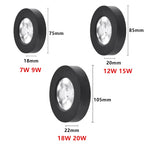 Ultra Thin Surface Mounted LED Downlight 7W 9W 12W 15W 18W 20W Polished Aluminum Knob Switch AC 90-260V Indoor Ceiling Light