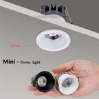 Dimmable Mini COB LED Recessed Downlight 3W 5W 7W 10W 40° IP44 110V 220V