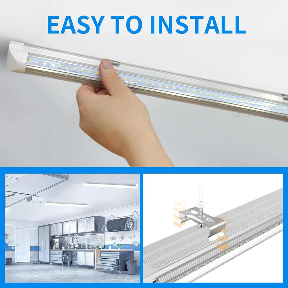 T8 V-Shape Integrated LED Tube Light 3FT 4FT 5FT 30W 40W 50W SMD2835 100-120lm/W AC 85-265V