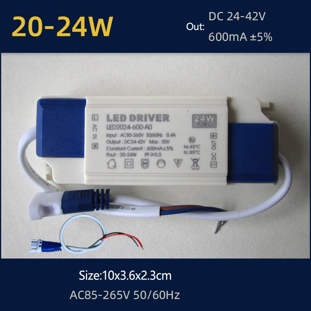 LED Driver Constant Current 20W 30W 36W 40W 50W DC 24-42V 500-1200mA AC 110-120V Input
