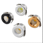 Mini Dimmable LED Recessed Downlight 3W 60-Degree IP44 D37mm 30mm Cutout 110-220V