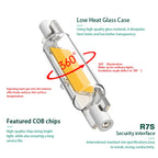 R7S COB LED Glass Tube Bulb 15W 20W 30W 50W 78mm 118mm Halogen Replacement 110-240V