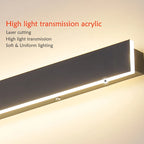 Modern LED Outdoor Wall Light IP65 Waterproof Black 9W–90W Dimmable Porch Garden