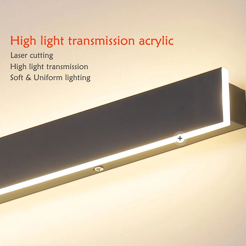 Modern LED Outdoor Wall Light IP65 Waterproof Black 9W–90W Dimmable Porch Garden