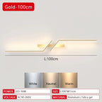 Modern LED Strip Wall Lamp 13W 15W 18W Dimmable Black Gold 60cm 80cm 100cm AC 90-260V