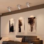 Dimmable Zoomable COB LED Ceiling Spotlight 10 to 55 Degree Adjustable Beam Frosted Aluminum Surface Mounted AC 90-260V
