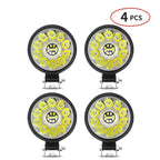 3-Inch 63W LED Work Light IP67 DC 9-32V Spot 30° Flood 60° 6300lm 6000K Stainless Bracket