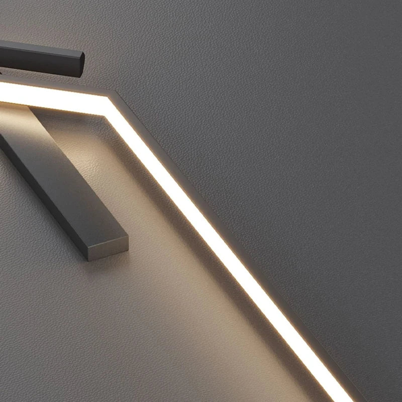 Modern LED Strip Wall Lamp 13W 15W 18W Dimmable Black Gold 60cm 80cm 100cm AC 90-260V