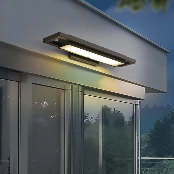 IP65 LED Outdoor Wall Lamp 15W 24W Black Aluminum Acrylic Baked Finish AC 110-240V Porch Doorway Corridor Balcony Garden Sconce