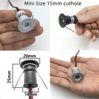 1W DC 12V Mini LED Recessed Spotlight Kit Remote Control Driver AC 100-265V D20mm 15mm Cutout
