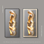 Modern Abstract Painting LED Wall Lamp Crystal Dimmable Remote AC 90-260V Living Room