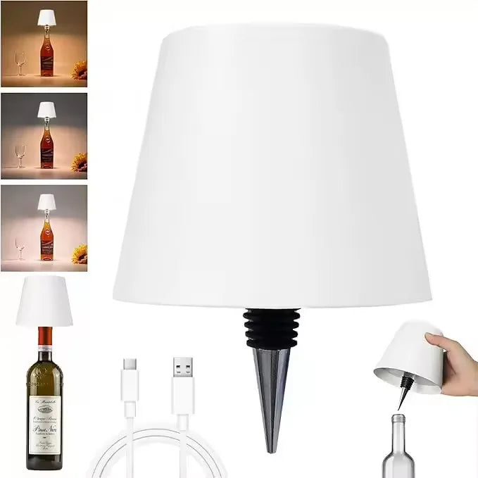 USB Rechargeable LED Table Lamp 5W Touch Control 3 Color Temperatures Stepless Dimming IP54 ABS Acrylic 1200mAh Bar Restaurant Camping