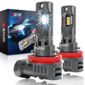 KaTur H1 H3 H4 H7 H8 H11 9005 9012 LED Headlight Bulb 6500K 360° Plug-Play 12V 2 Pack