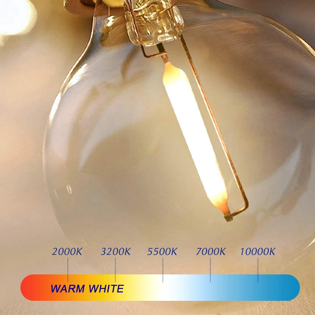 E12 G40 LED Globe Bulb 1W Warm White 2700K 360° IP44 AC 5V 24V 110V 220V 20-Pack String Light