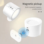 Magnetic Rechargeable LED Wall Sconce 1.8W 1200mAh USB 3-CCT Dual Head 360° Wireless