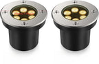 IP67 LED Recessed Ground Spotlight 2W 3W 6W 10W 12W 18W Aluminum Stainless Steel Tempered Glass AC 85-265V or DC 12V 24V Garden Pool
