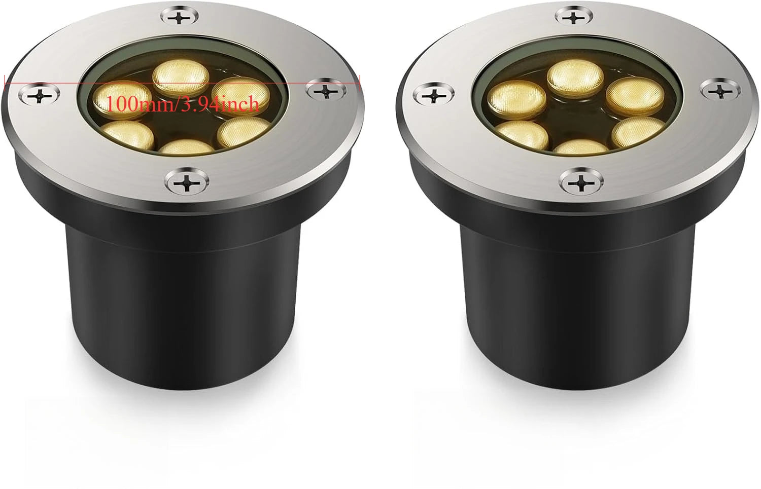 IP67 LED Recessed Ground Spotlight 2W 3W 6W 10W 12W 18W Aluminum Stainless Steel Tempered Glass AC 85-265V or DC 12V 24V Garden Pool