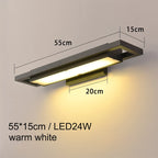 IP65 LED Outdoor Wall Lamp 15W 24W Black Aluminum Acrylic Baked Finish AC 110-240V Porch Doorway Corridor Balcony Garden Sconce