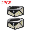 Solar LED Outdoor Wall Light 100 LED PIR Motion Sensor IP65 Waterproof 4-Mode Garden