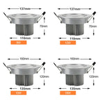 Dimmable Round LED Recessed Ceiling Downlight 3W 4W 5W 7W 9W 12W 18W AC85-265V