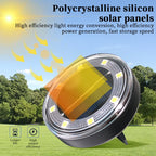 Solar LED Ground Deck Light IP68 Waterproof 8 LED Path Garden Lawn Stair Lamp