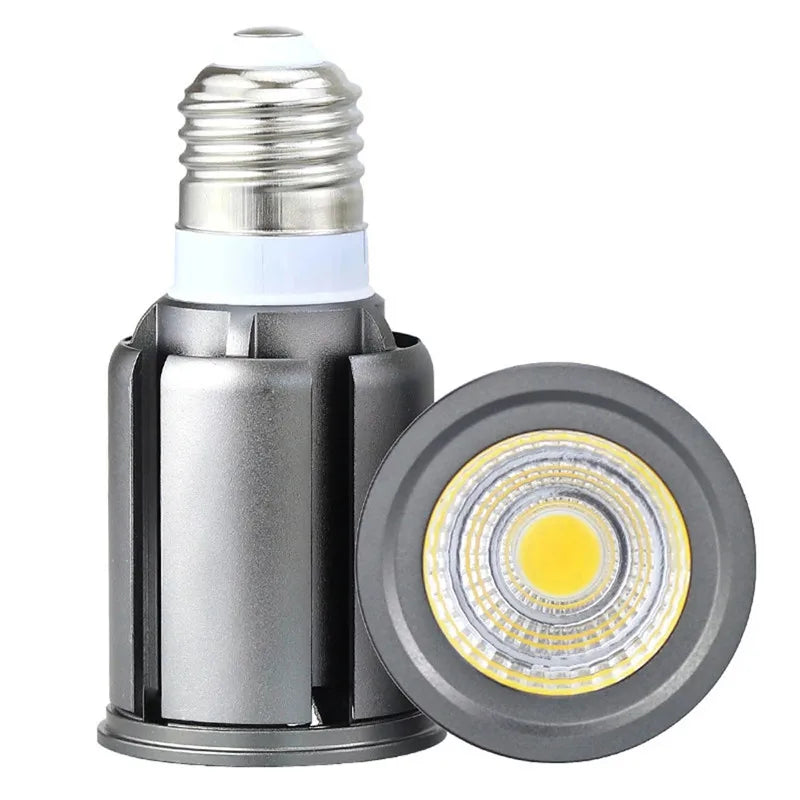 Dimmable COB Epistar LED Spotlight 9W-25W E27 E14 GU10 CRI 85+ 95-110lm/W 60° AC 85-265V