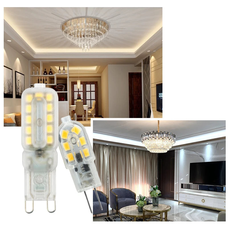G4 G9 SMD2835 LED Bulb 3W 5W 7W 360° Warm Cool White DC 12V AC 110-240V Chandelier Spotlight