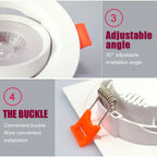Ultra-Thin COB LED Recessed Downlight 5W 7W 9W Epistar 60° CRI 85+ AC 110-240V