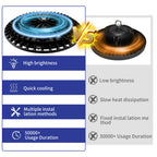 4-Pack UFO LED High Bay Light 100W 200W 30,000lm 5000K 120° IP65 AC 85-265V Warehouse